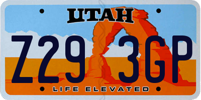 UT license plate Z293GP