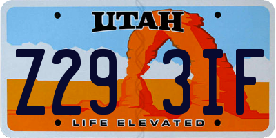 UT license plate Z293IF