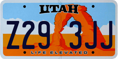 UT license plate Z293JJ