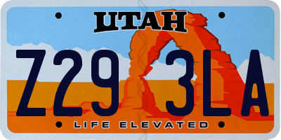 UT license plate Z293LA