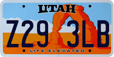UT license plate Z293LB