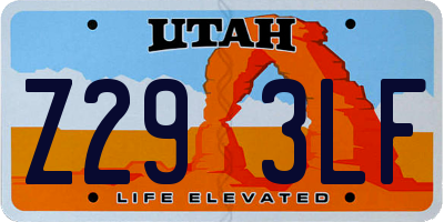 UT license plate Z293LF