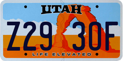 UT license plate Z293OF
