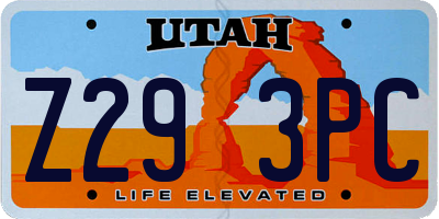 UT license plate Z293PC