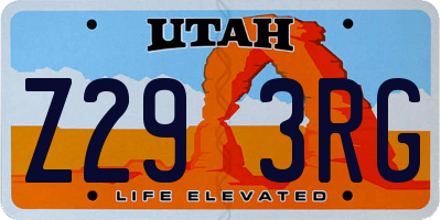 UT license plate Z293RG