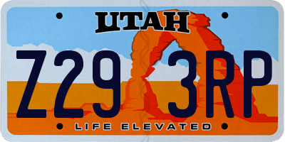 UT license plate Z293RP