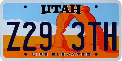 UT license plate Z293TH