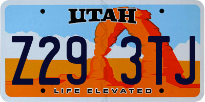 UT license plate Z293TJ