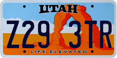 UT license plate Z293TR