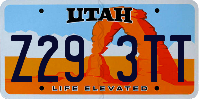 UT license plate Z293TT
