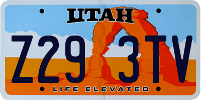 UT license plate Z293TV