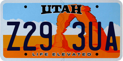 UT license plate Z293UA