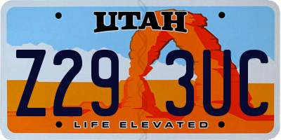 UT license plate Z293UC