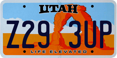 UT license plate Z293UP
