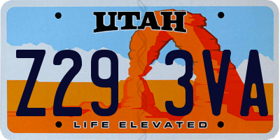 UT license plate Z293VA