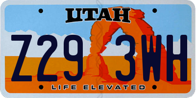 UT license plate Z293WH