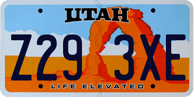 UT license plate Z293XE