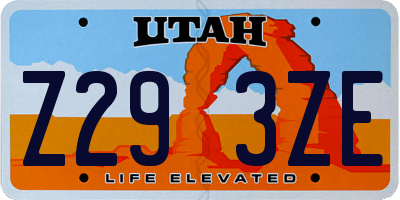 UT license plate Z293ZE