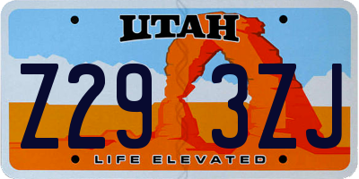 UT license plate Z293ZJ