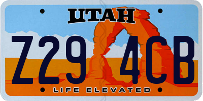 UT license plate Z294CB
