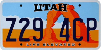 UT license plate Z294CP
