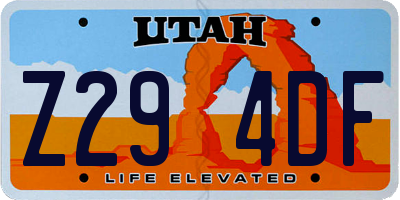 UT license plate Z294DF