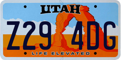 UT license plate Z294DG
