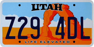 UT license plate Z294DL