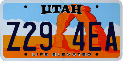 UT license plate Z294EA
