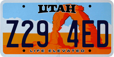 UT license plate Z294ED