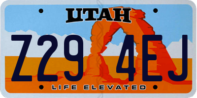 UT license plate Z294EJ