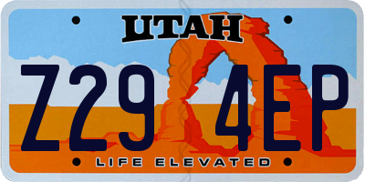 UT license plate Z294EP