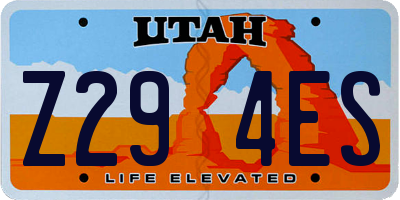 UT license plate Z294ES