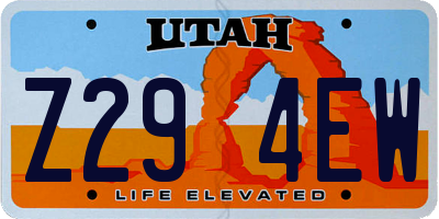 UT license plate Z294EW