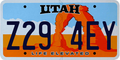 UT license plate Z294EY