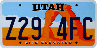 UT license plate Z294FC