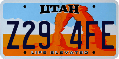 UT license plate Z294FE