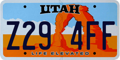 UT license plate Z294FF