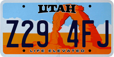 UT license plate Z294FJ