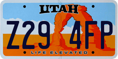 UT license plate Z294FP