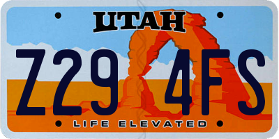 UT license plate Z294FS