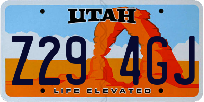 UT license plate Z294GJ