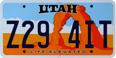 UT license plate Z294IT