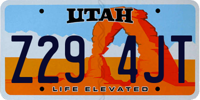 UT license plate Z294JT