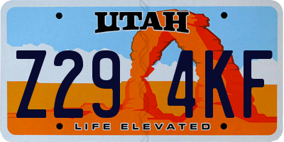 UT license plate Z294KF