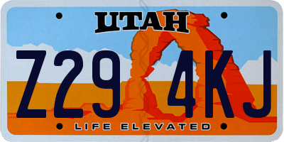 UT license plate Z294KJ