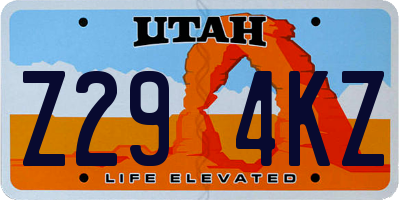 UT license plate Z294KZ