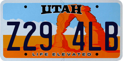 UT license plate Z294LB