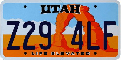 UT license plate Z294LF