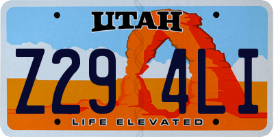 UT license plate Z294LI